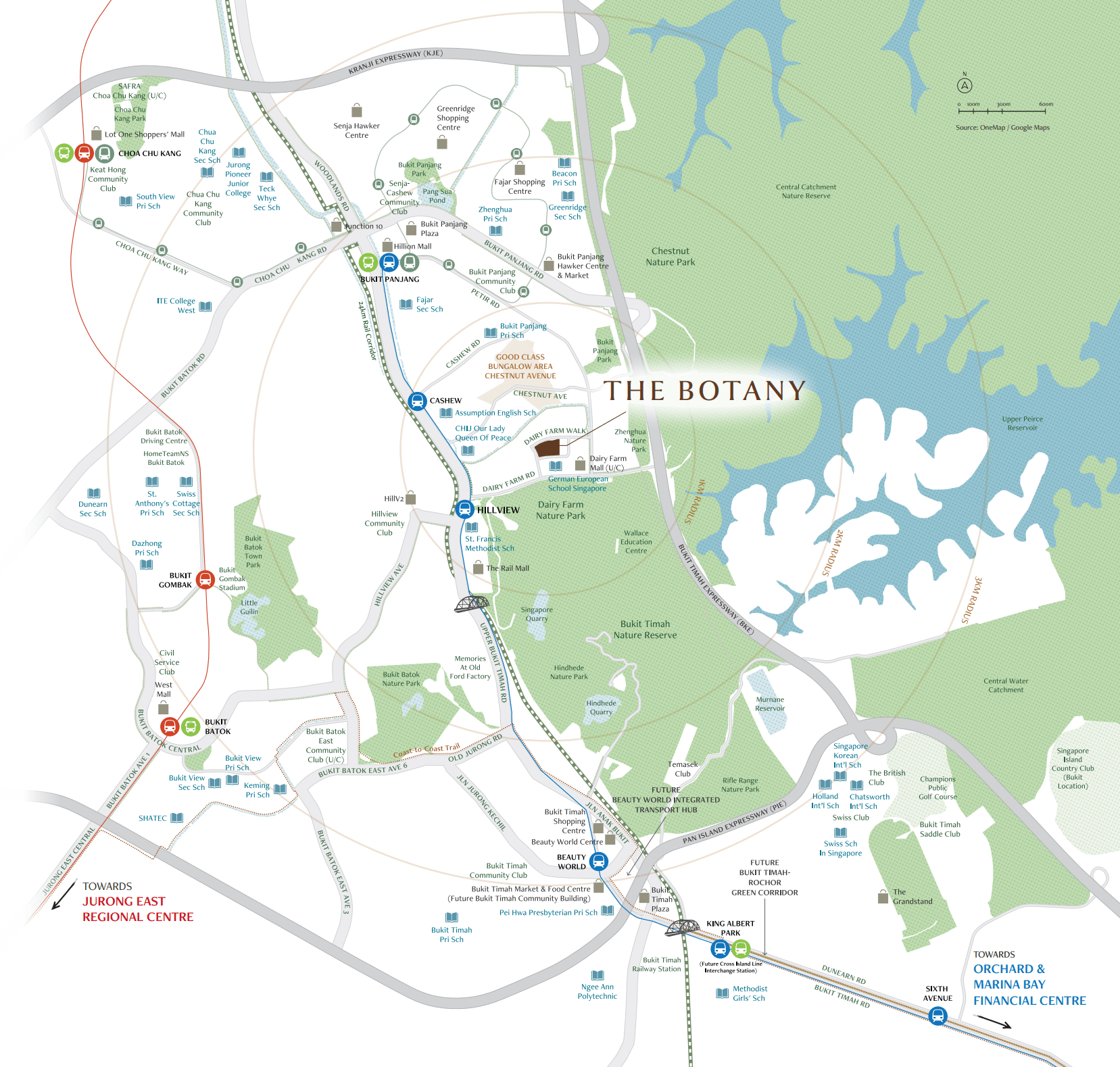 The Botany Location Map